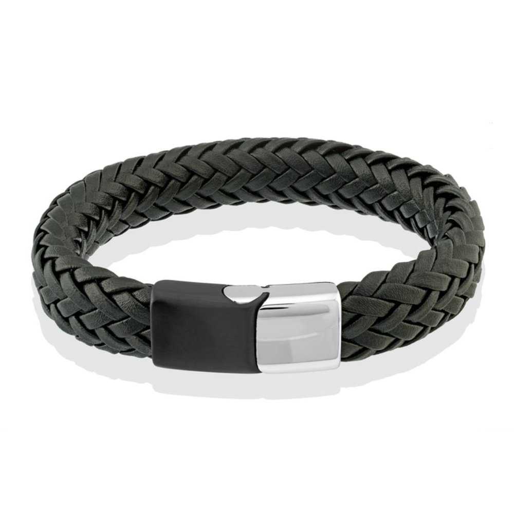 Italgem Steel Soft Leather Bracelet